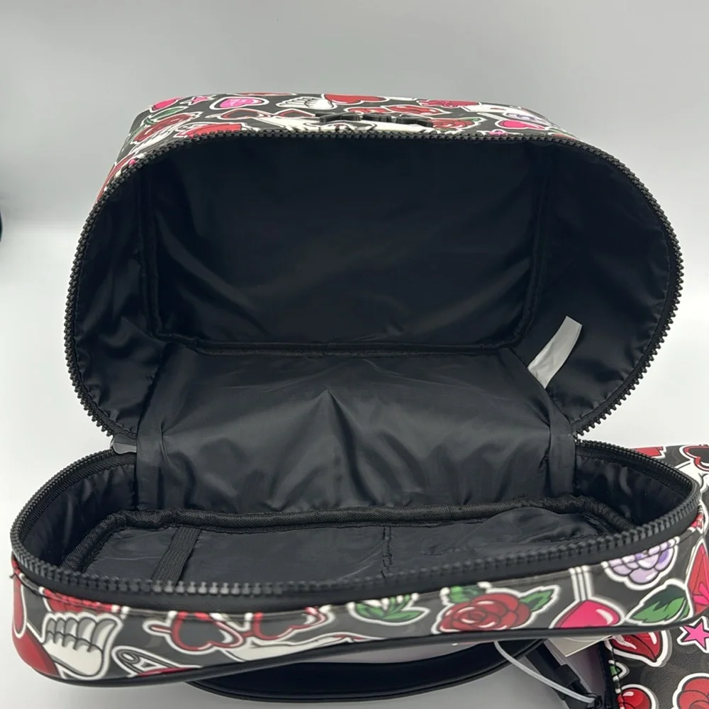 Betsey Johnson Hearts Roses Train Case + Wristlet‎ NWT Y2K Travel